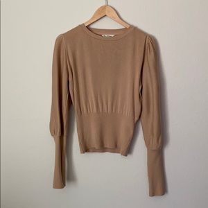 Miss Selfridge Tan/Beige Sweater - Size 6